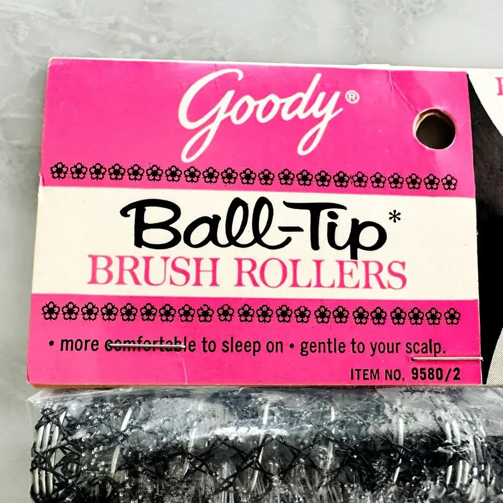 Goody Ball-Tip Brush Rollers VINTAGE 50's NEW 60's TV Movie Prop Retro Pin-Up